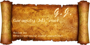 Garaguly József névjegykártya